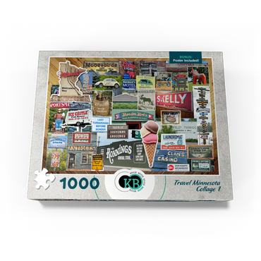 Travel Minnesota, Collage no.1 1000 Jigsaw Puzzle box view3