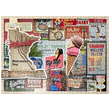 puzzleplate Travel Minnesota, Foodie Collage no.1 500 Jigsaw Puzzle