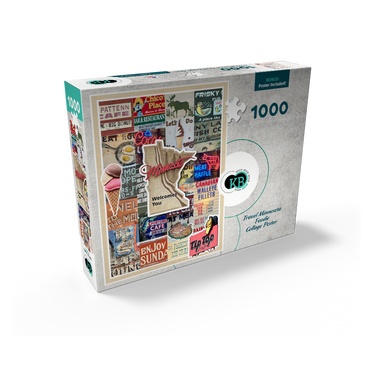 Travel Minnesota Poster, Foodie Collage 1000 Jigsaw Puzzle box view2