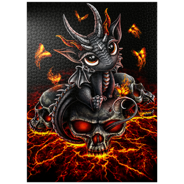 puzzleplate Descendant Of The Volcano Baby Dragon - Sarah Richter 1000 Jigsaw Puzzle