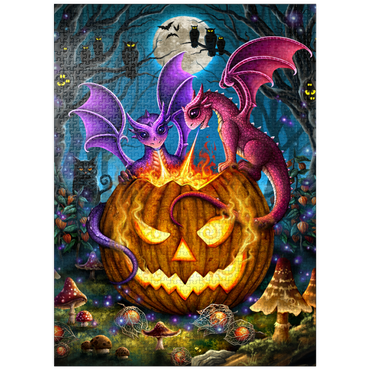 puzzleplate The glowing Pumpkin Jack O Lantern - Sarah Richter 1000 Jigsaw Puzzle