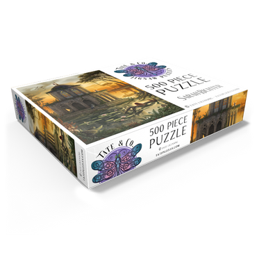 The Gothic Library Temple Lake - Sarah Richter 500 Jigsaw Puzzle box view1