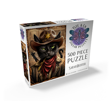 Billy the Cat Cowboy - Sarah Richter 500 Jigsaw Puzzle box view2