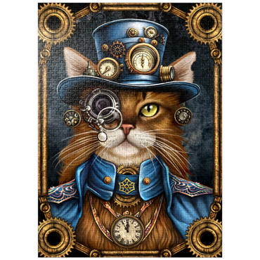 puzzleplate Mme Steamfur Steampunk Cat - Sarah Richter 1000 Jigsaw Puzzle