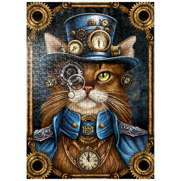 puzzleplate Mme Steamfur Steampunk Cat - Sarah Richter 500 Jigsaw Puzzle
