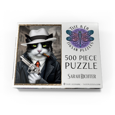 Al Catpone Mafioso Cat - Sarah Richter 500 Jigsaw Puzzle box view3