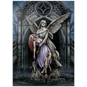 puzzleplate The Eternal Fight Stone Angel - Sarah Richter 1000 Jigsaw Puzzle