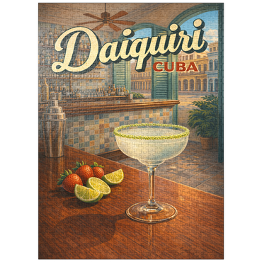 puzzleplate Daiquiri - Cuba, Tropical Bar Scene 1000 Jigsaw Puzzle