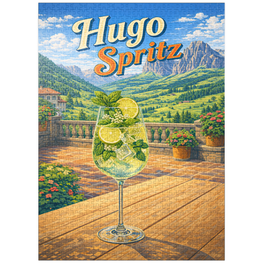 puzzleplate Hugo Spritz - Alpine Mountain Terrace 1000 Jigsaw Puzzle