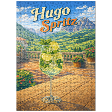 puzzleplate Hugo Spritz - Alpine Mountain Terrace 500 Jigsaw Puzzle