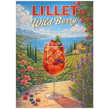 puzzleplate Lillet Wild Berry - French Riviera Coastal Cocktail Sunset 300 Jigsaw Puzzle