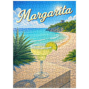 puzzleplate Margarita - Beach Cocktail at Sunset 500 Jigsaw Puzzle