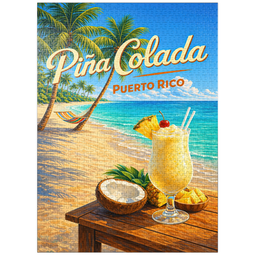 puzzleplate Piña Colada - Puerto Rico Tropical Beach 1000 Jigsaw Puzzle