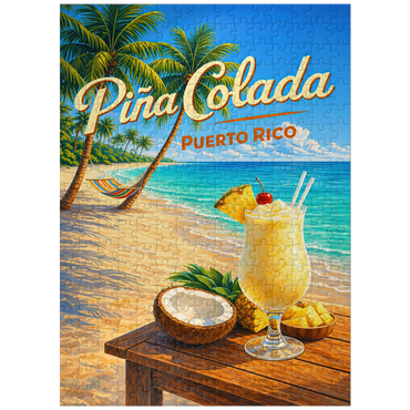 puzzleplate Piña Colada - Puerto Rico Tropical Beach 300 Jigsaw Puzzle