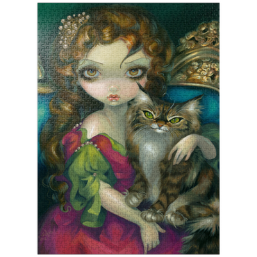 puzzleplate Princess with a Maine Coon Cat - Jasmine Becket-Griffith 1000 Jigsaw Puzzle