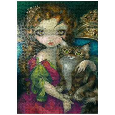 puzzleplate Princess with a Maine Coon Cat - Jasmine Becket-Griffith 500 Jigsaw Puzzle