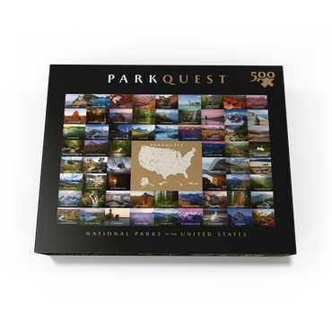 ParkQuest All 63 U.S. National Parks Photography 500 Jigsaw Puzzle box view3