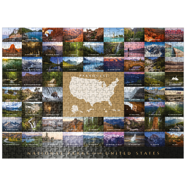 puzzleplate ParkQuest All 63 U.S. National Parks Photography 500 Jigsaw Puzzle