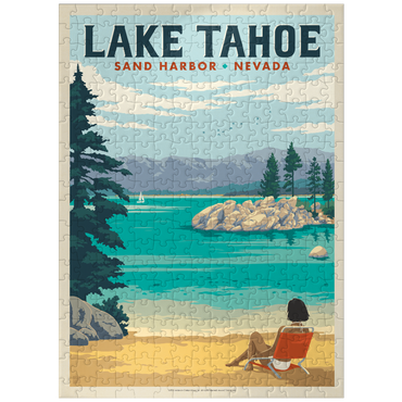 puzzleplate Lake Tahoe: Sand Harbor Sunbathing 300 Jigsaw Puzzle