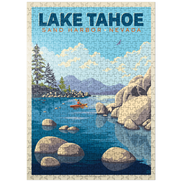 puzzleplate Lake Tahoe: Sand Harbor Kayaker 500 Jigsaw Puzzle