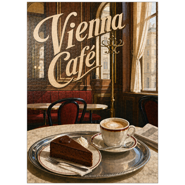 puzzleplate Vienna Cafe Classic Coffeehouse Elegance 1000 Jigsaw Puzzle