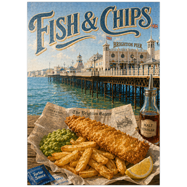puzzleplate Brighton Pier Fish and Chips Seaside 1000 Jigsaw Puzzle
