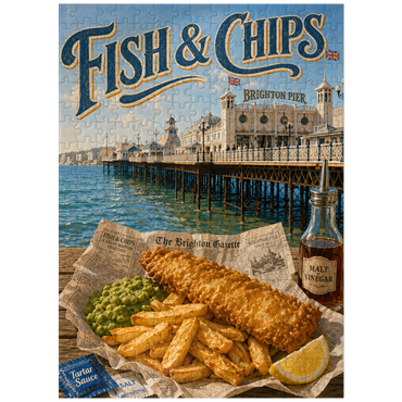 puzzleplate Brighton Pier Fish and Chips Seaside 300 Jigsaw Puzzle