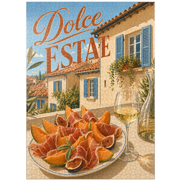 puzzleplate Dolce Estate - Tuscan Villa Aperitivo 1000 Jigsaw Puzzle