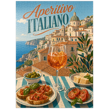 puzzleplate Aperitivo Italiano - Amalfi Coast Aperitivo Spritz Seaside Terrace 1000 Jigsaw Puzzle