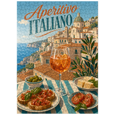 puzzleplate Aperitivo Italiano - Amalfi Coast Aperitivo Spritz Seaside Terrace 500 Jigsaw Puzzle