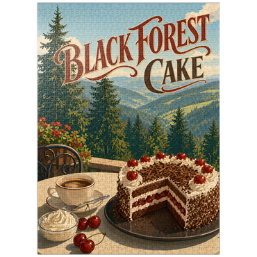 puzzleplate Black Forest Cake - Alpine Mountain View 1000 Jigsaw Puzzle
