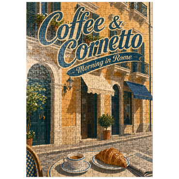 puzzleplate Rome Coffee and Cornetto Morning Breakfast 500 Jigsaw Puzzle