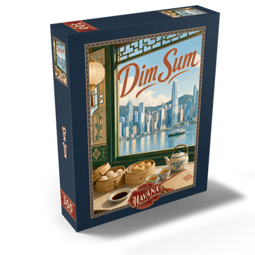 Hong Kong Harbor Skyline Dim Sum Scene 300 Jigsaw Puzzle box view2