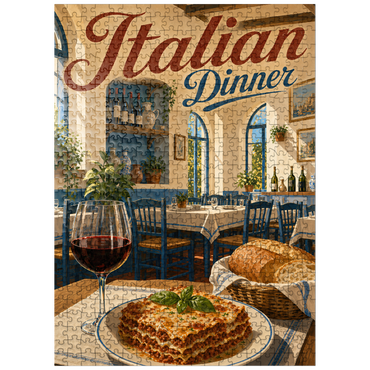 puzzleplate Tuscan Trattoria Italian Dinner Wine 500 Jigsaw Puzzle