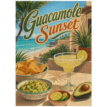puzzleplate Guacamole Sunset Coastal Margarita Scene 300 Jigsaw Puzzle
