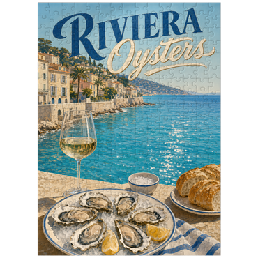 puzzleplate French Riviera Coastal Oysters and White Wine 300 Jigsaw Puzzle