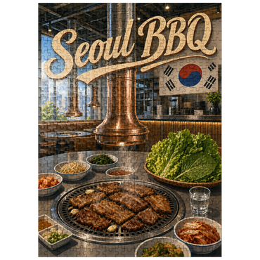 puzzleplate Seoul Korean BBQ Restaurant Interior Ambiance 500 Jigsaw Puzzle