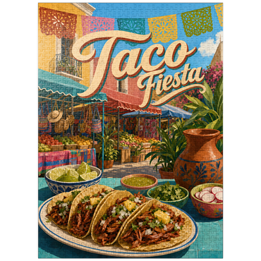 puzzleplate Taco Fiesta Mexican Market Street Scene 1000 Jigsaw Puzzle