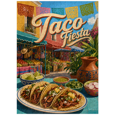 puzzleplate Taco Fiesta Mexican Market Street Scene 300 Jigsaw Puzzle
