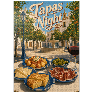 puzzleplate Seville Tapas Night Orange Grove Plaza 1000 Jigsaw Puzzle