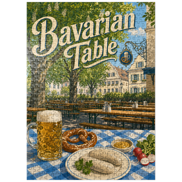 puzzleplate Bavarian Beer Garden Table Spread 500 Jigsaw Puzzle