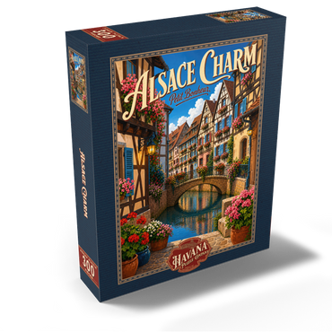 Alsace Canal Village Floral Charm 300 Jigsaw Puzzle box view2