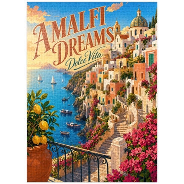 puzzleplate Amalfi Coast Sunset Romance 1000 Jigsaw Puzzle