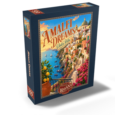 Amalfi Coast Sunset Romance 500 Jigsaw Puzzle box view2