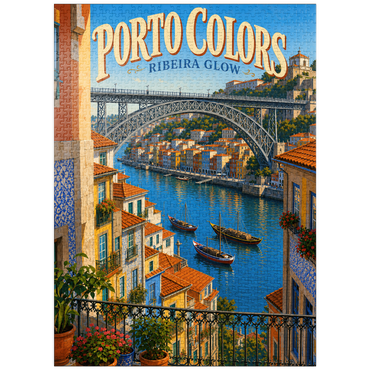 puzzleplate Porto Ribeira Riverfront Colorful Charm 1000 Jigsaw Puzzle