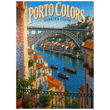 puzzleplate Porto Ribeira Riverfront Colorful Charm 500 Jigsaw Puzzle