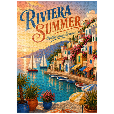 puzzleplate Riviera Coastal Summer Charm 500 Jigsaw Puzzle