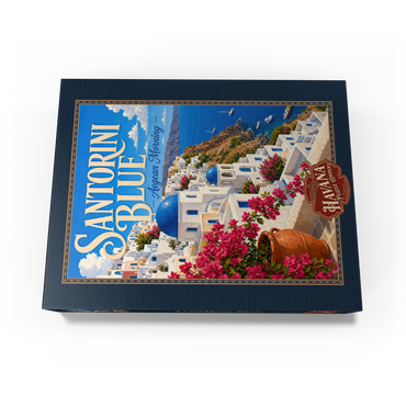 Santorini Blue Aegean Morning 500 Jigsaw Puzzle box view3