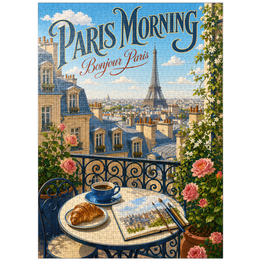 puzzleplate Eiffel Tower Morning Romance 1000 Jigsaw Puzzle