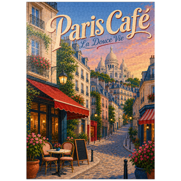 puzzleplate Paris Cafe Romantic Evening Charm 1000 Jigsaw Puzzle